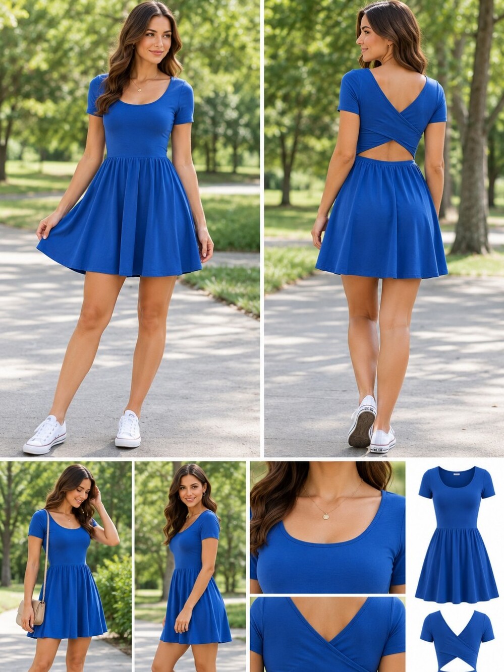 BYCORPUS OPEN BACK BLUE DRESS 👗